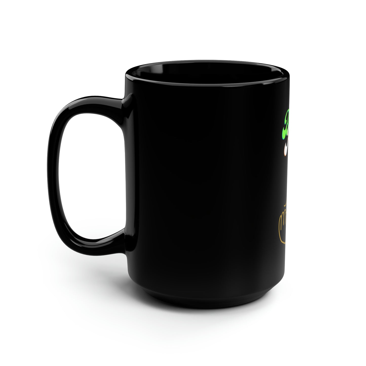 Beach Please - Sober Symphony - Black Mug, 15oz