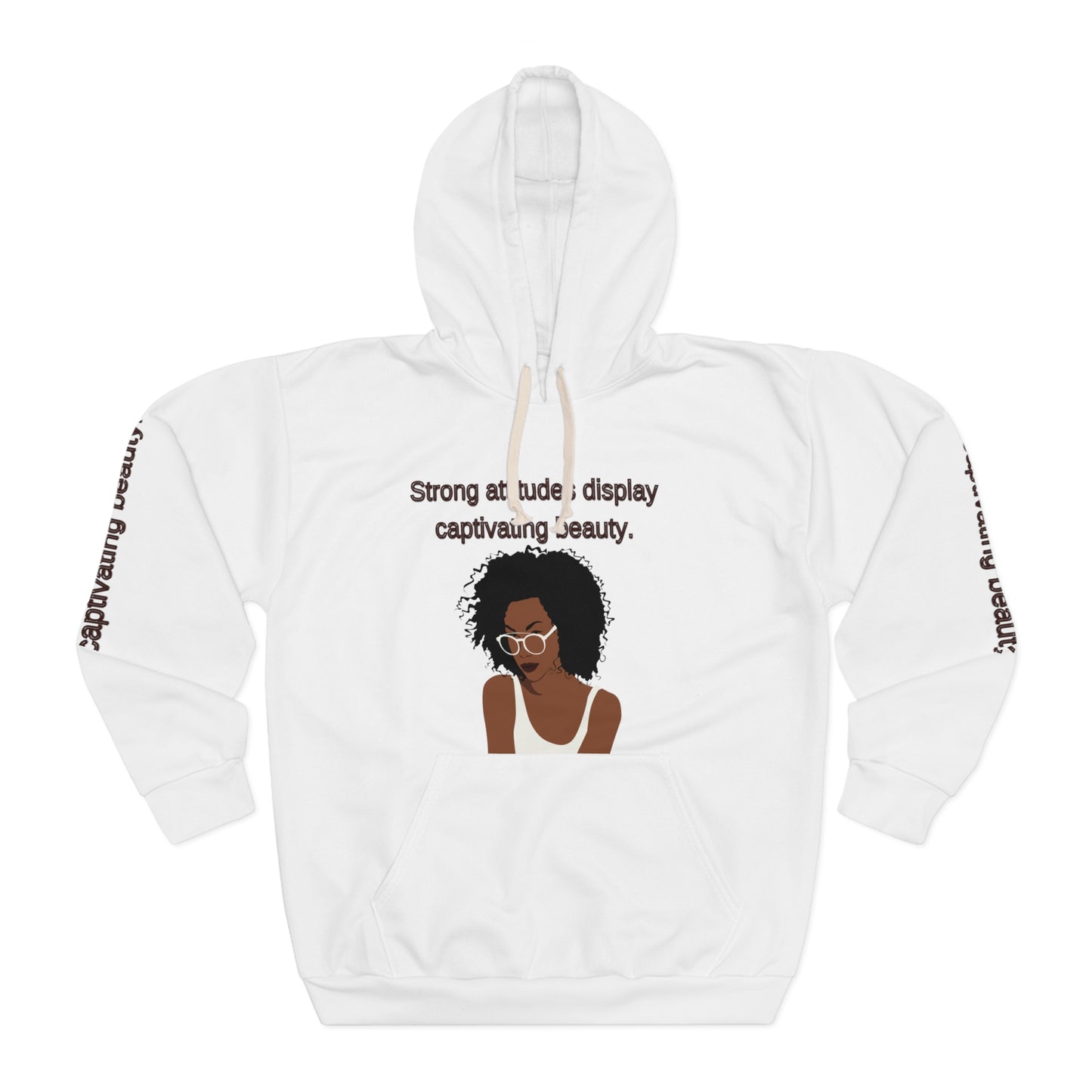 Strong Attitudes Display Captivating Beauty - Women's Pullover Hoodie - Sober Symphony®