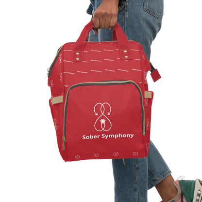 Sober Symphony Red Multifunctional Backpack