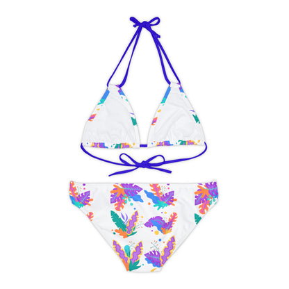 Floral Strappy Bikini Set