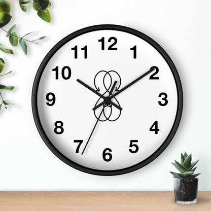 Sober Symphony Black Frame Numbered Round Wall Clock