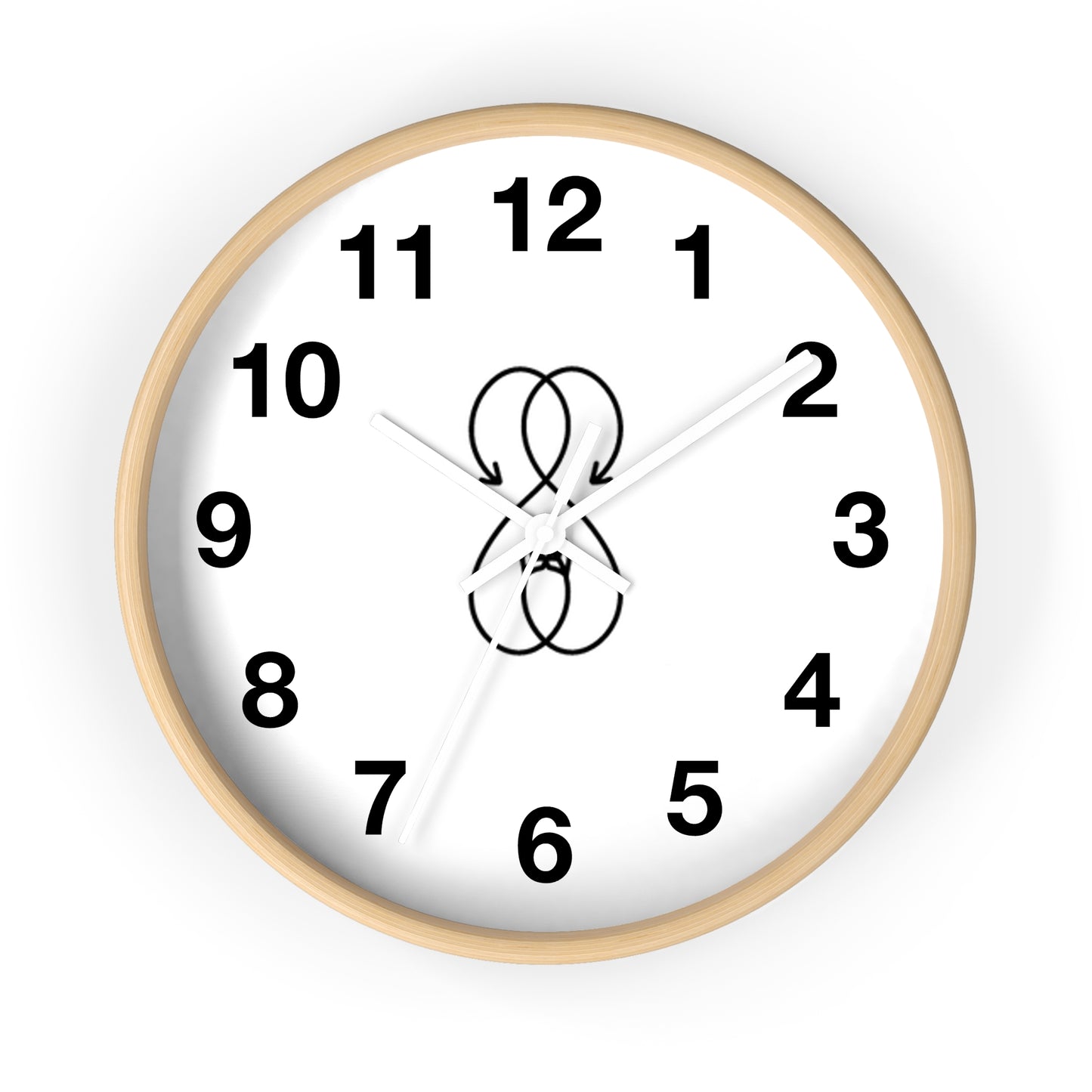 Sober Symphony Wooden Frame Numbered Round Wall Clock