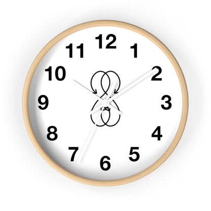 Sober Symphony Wooden Frame Numbered Round Wall Clock