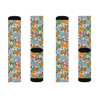 Sober Symphony - Dog Print Sublimation Socks