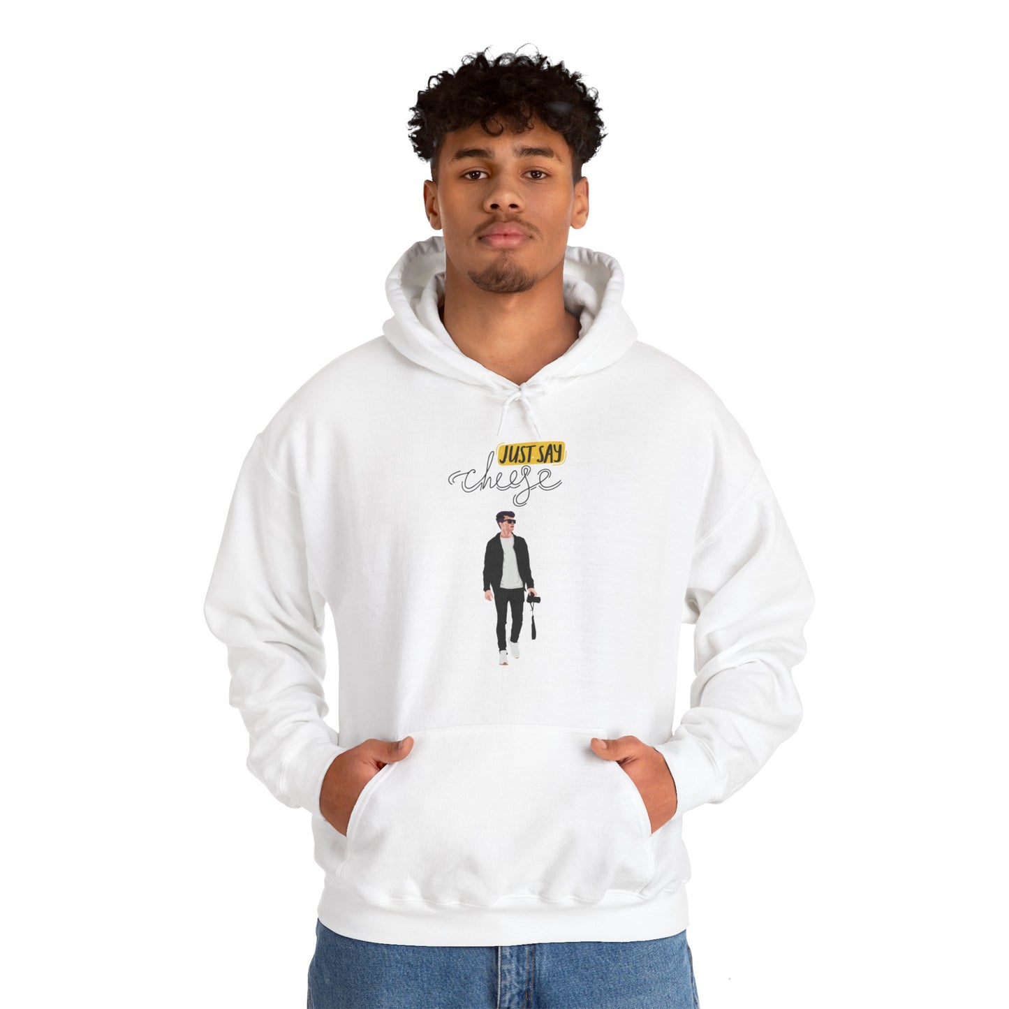 Sober Symphony - Just Say Cheese Men's Heavy Blend™ Hooded Sweatshirt