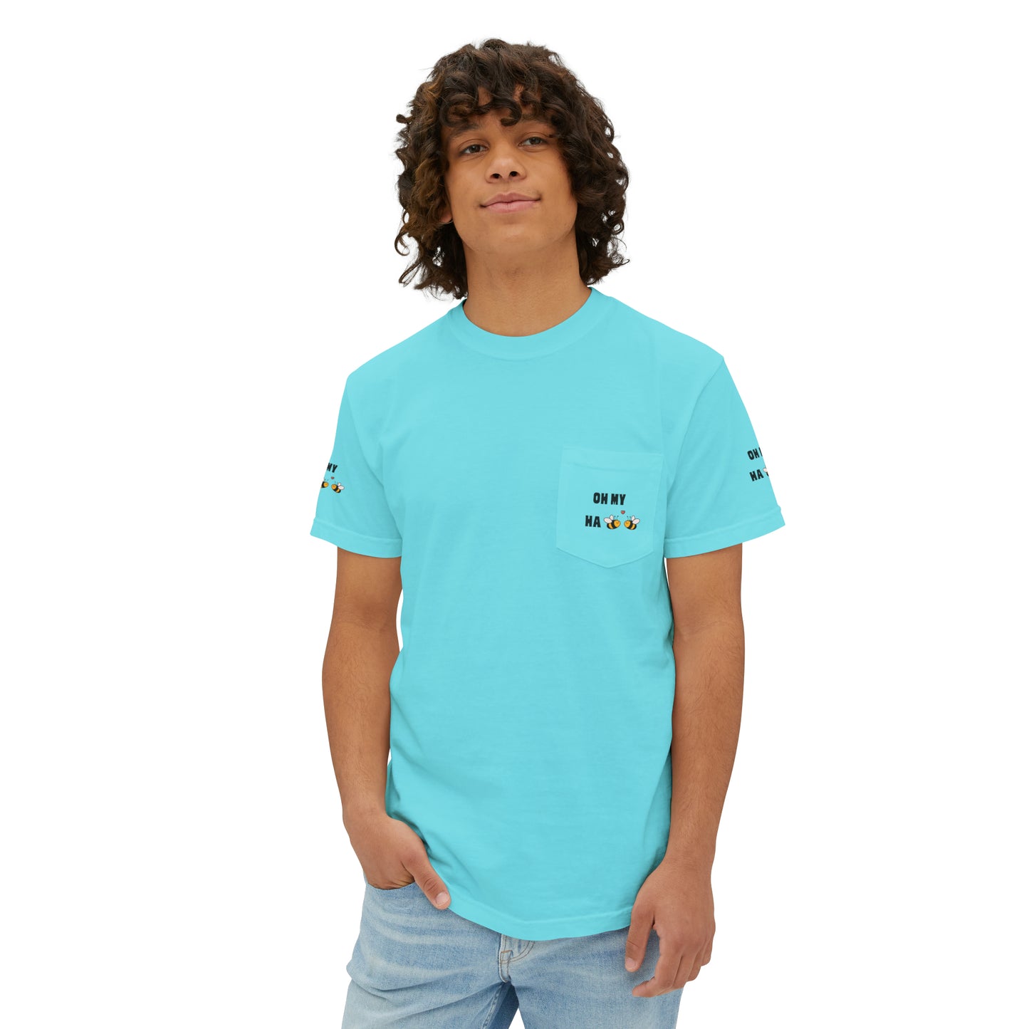 Oh My Ha - Garment-Dyed Pocket T-Shirt - Sober Symphony®