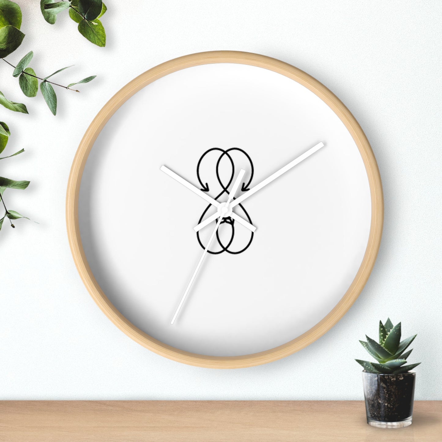 Sober Symphony Woden Frame Round Wall Clock
