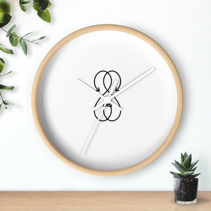 Sober Symphony Woden Frame Round Wall Clock