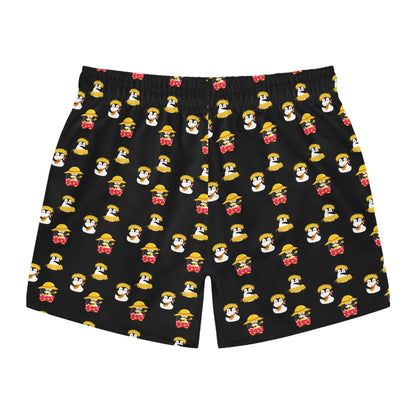 Sober Symphony Penguin Design Men's Swim Trunks