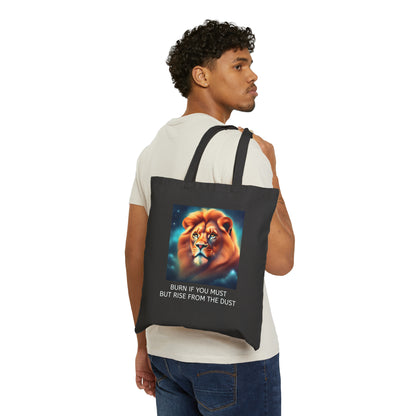 Sober Symphony - Savage Lion - Cotton Canvas Tote Bag