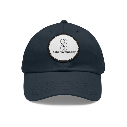 Sober Symphony - Baseball Cap with Leather Patch (Round)