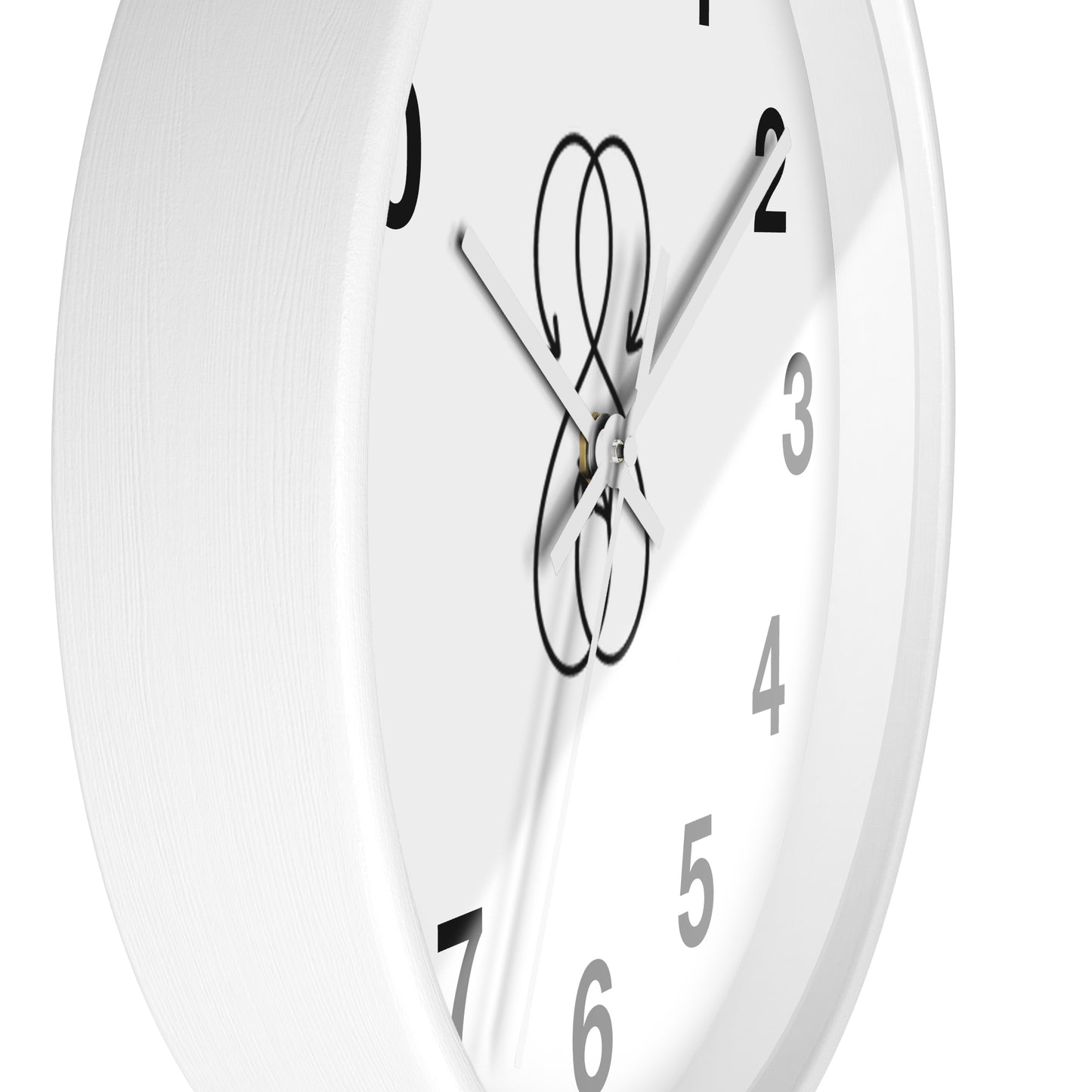 Sober Symphony White Frame Numbers Round Wall Clock