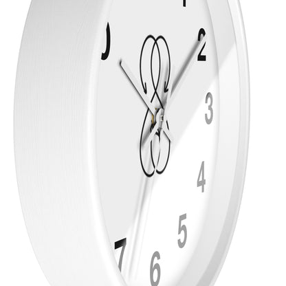 Sober Symphony White Frame Numbers Round Wall Clock