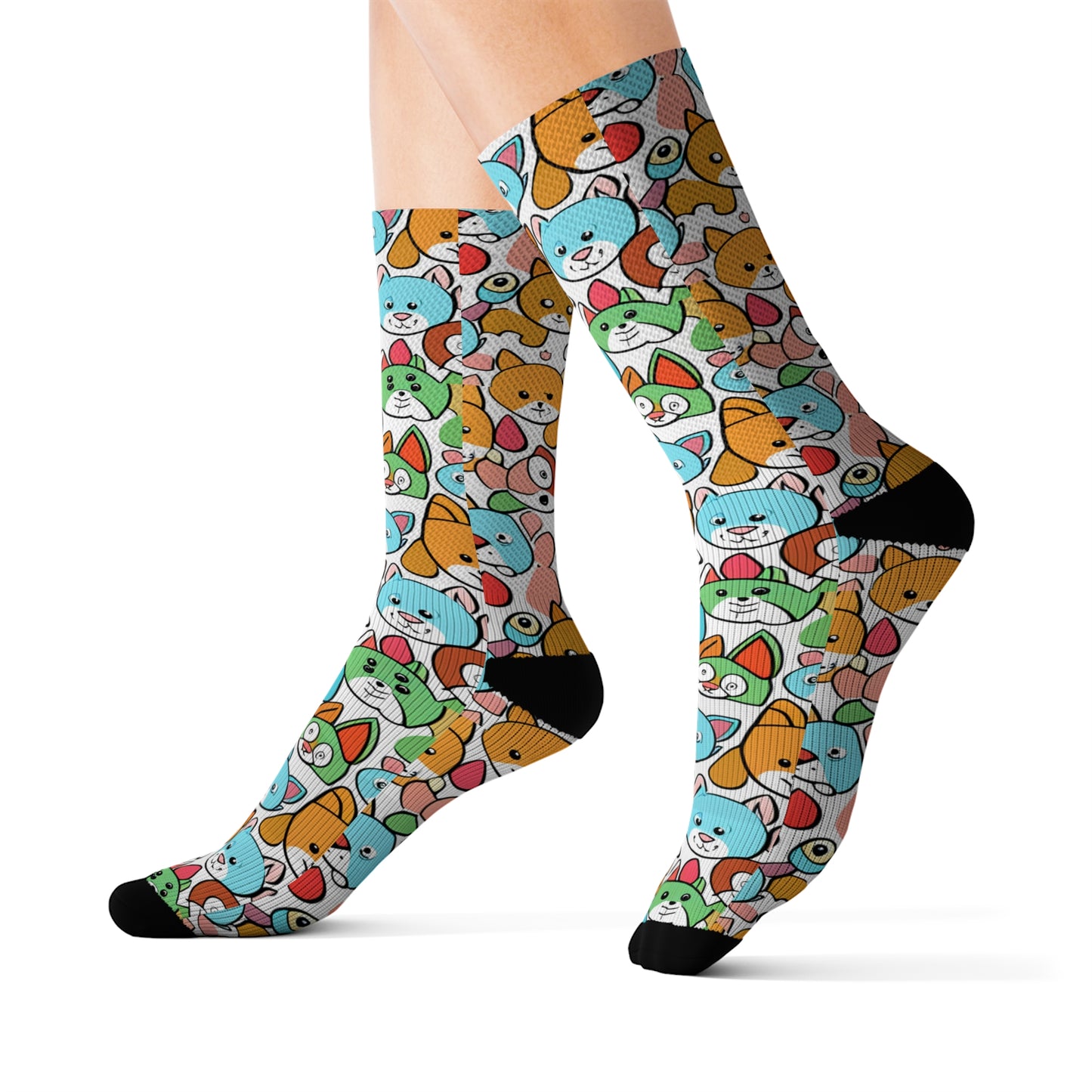 Sober Symphony - Dog Print Sublimation Socks