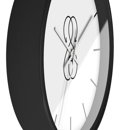 Sober Symphony Black Frame Lines Round Wall Clock