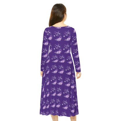 Sober Symphony - Women's Long Sleeve Dance Dress