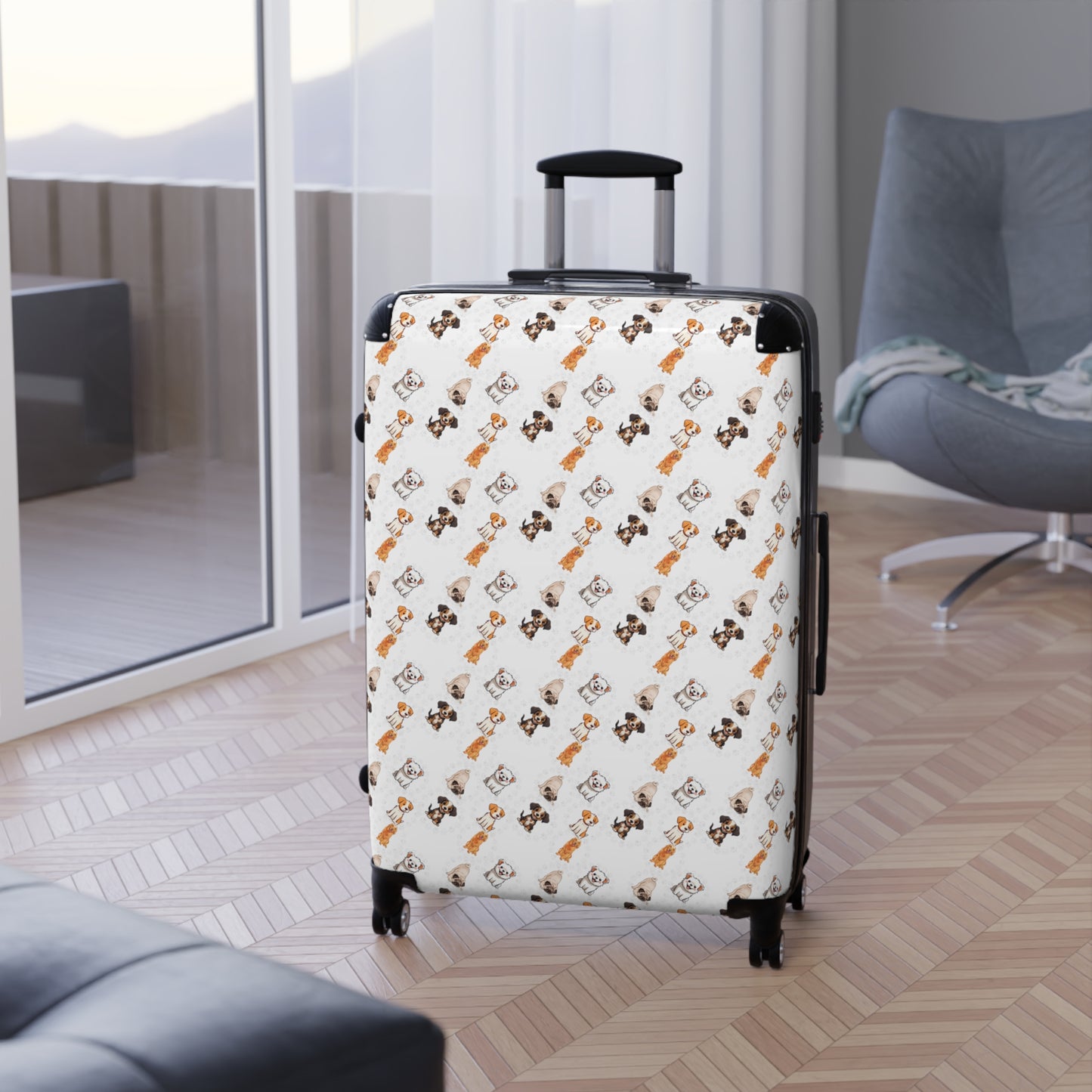 Sober Symphony - Dog Print Suitcase