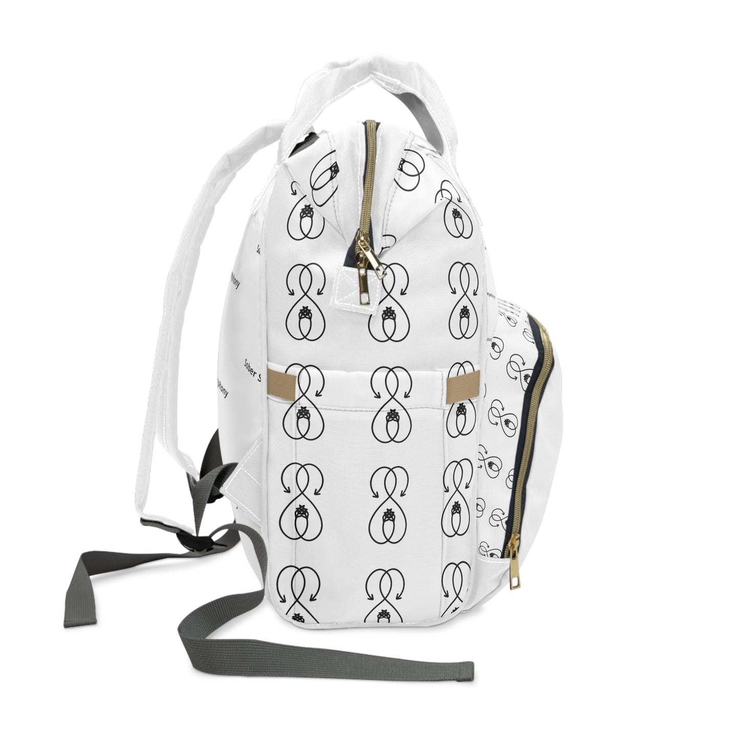 Sober Symphony White Multifunctional Backpack