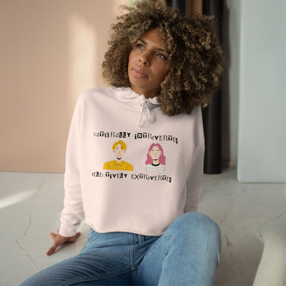 Naturally Introverted Selectively Extroverted - Women Crop Hoodie - Sober Symphony®