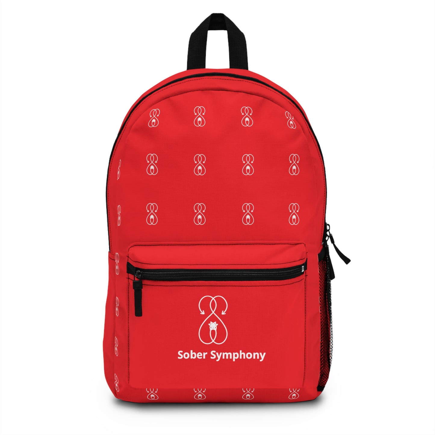 Sober Symphony Logo - Red Backpack