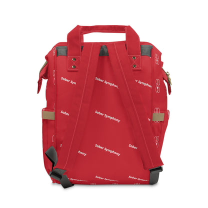 Sober Symphony Red Multifunctional Backpack