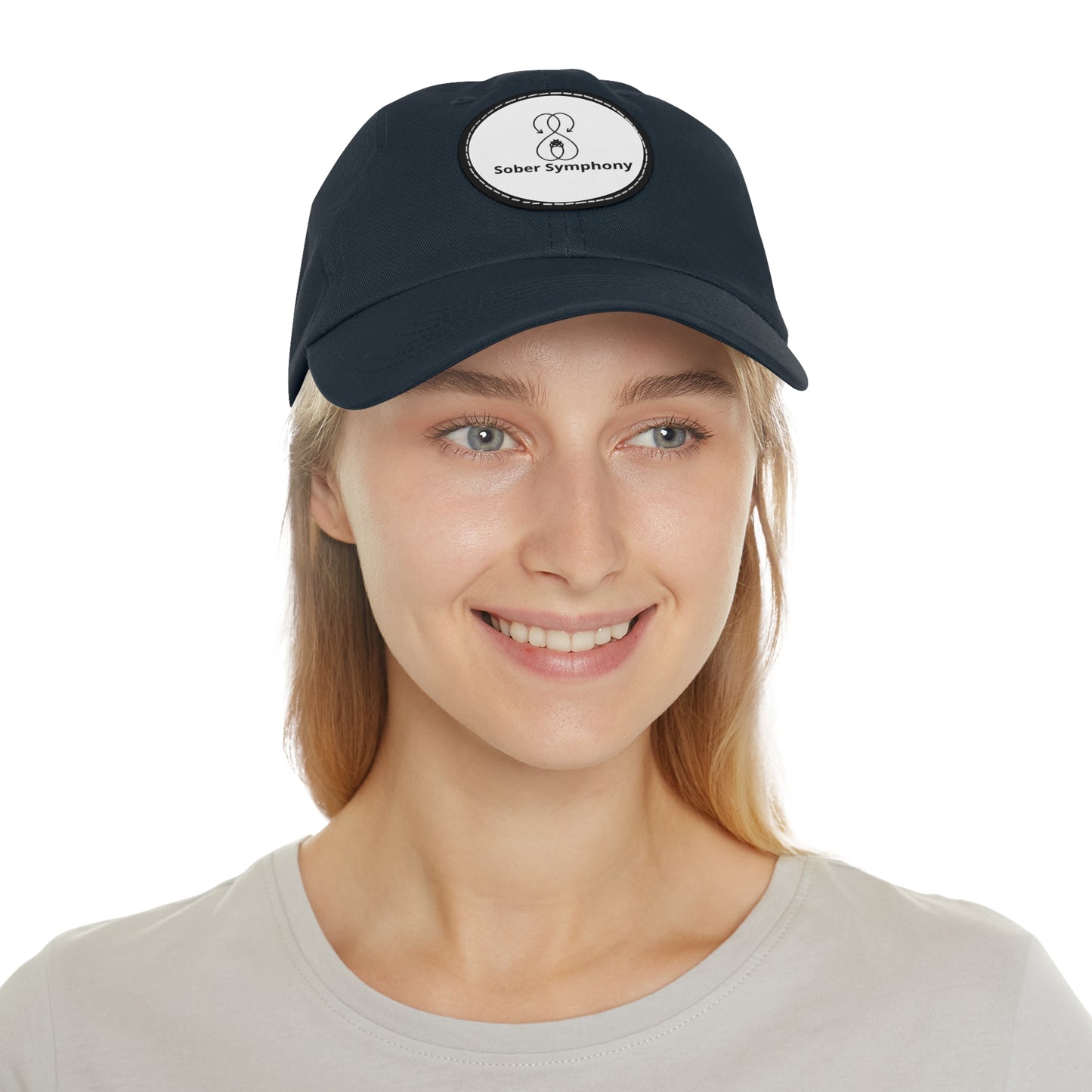 Sober Symphony - Baseball Cap with Leather Patch (Round)