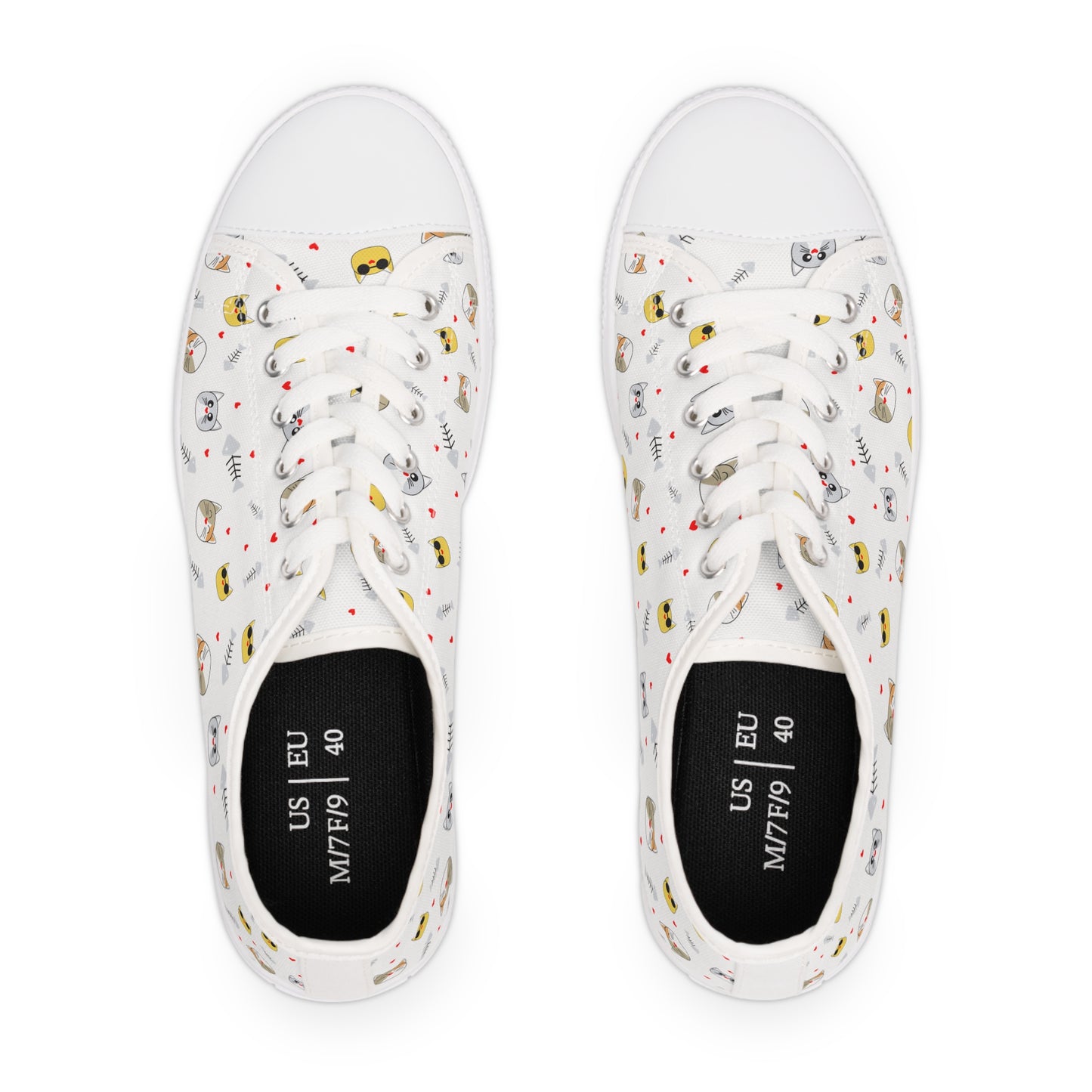 Cats Women's Low Top Sneakers - Sober Symphony®