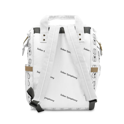 Sober Symphony White Multifunctional Backpack