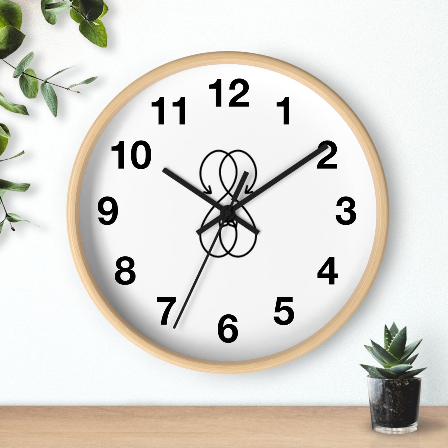 Sober Symphony Wooden Frame Numbered Round Wall Clock