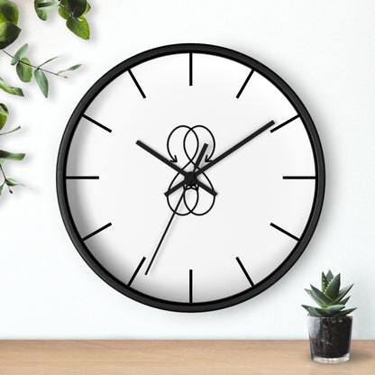 Sober Symphony Black Frame Lines Round Wall Clock