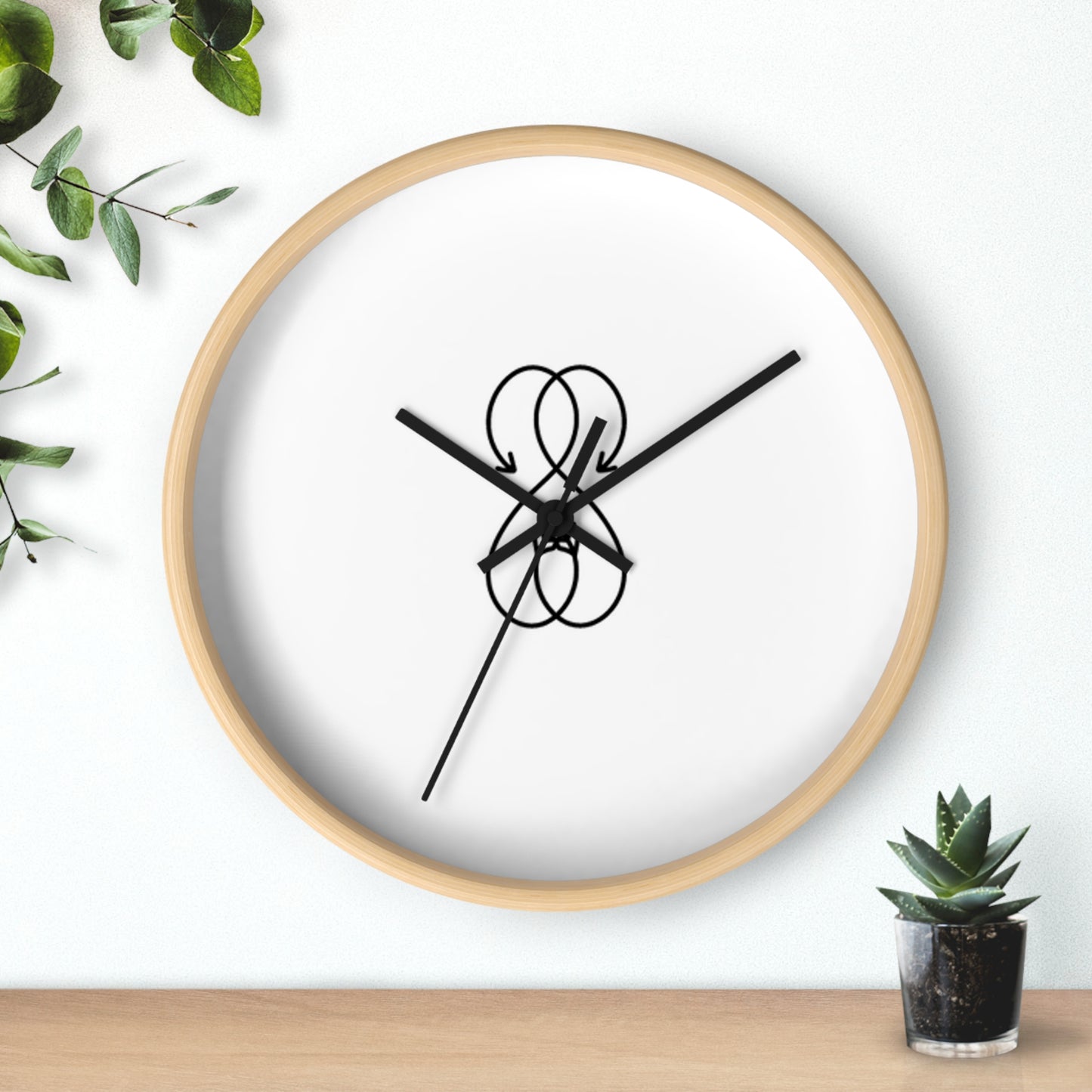 Sober Symphony Woden Frame Round Wall Clock