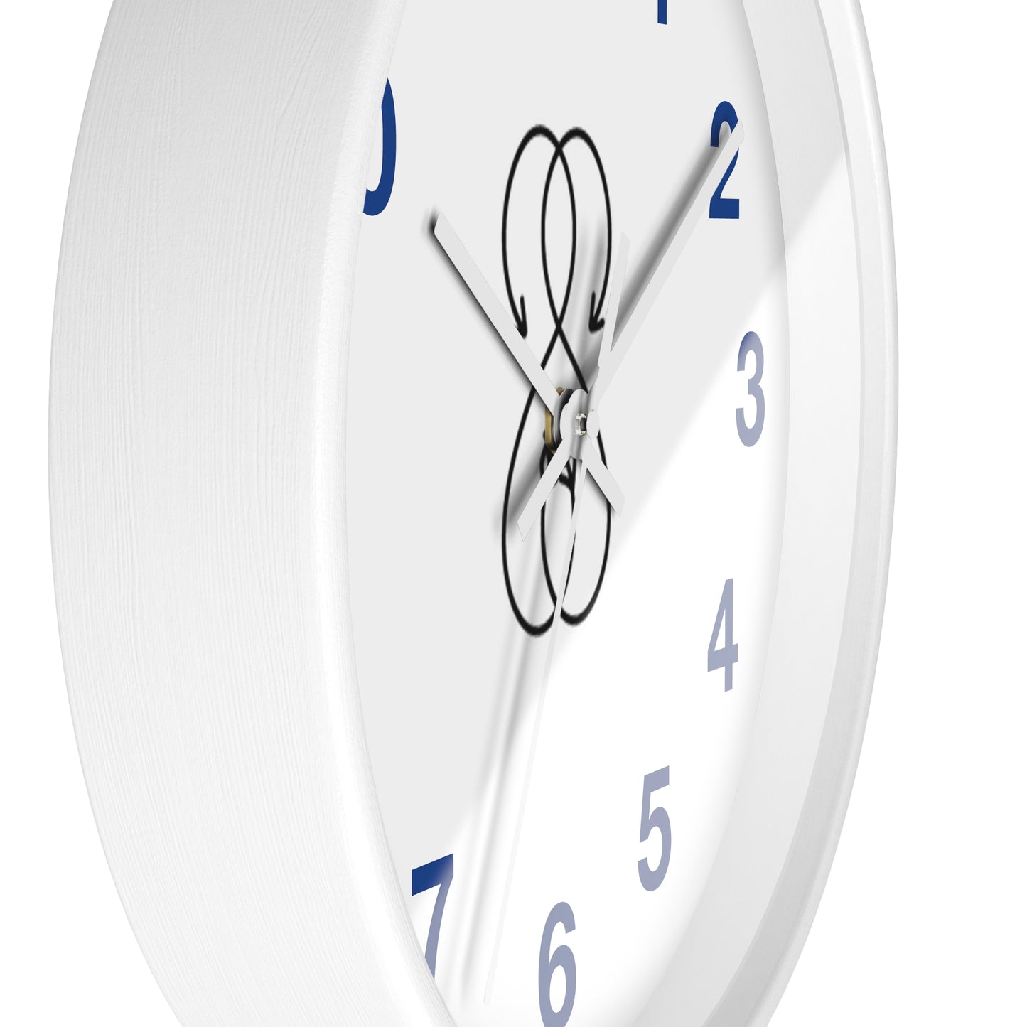 Sober Symphony White Frame Numbers Round Wall Clock