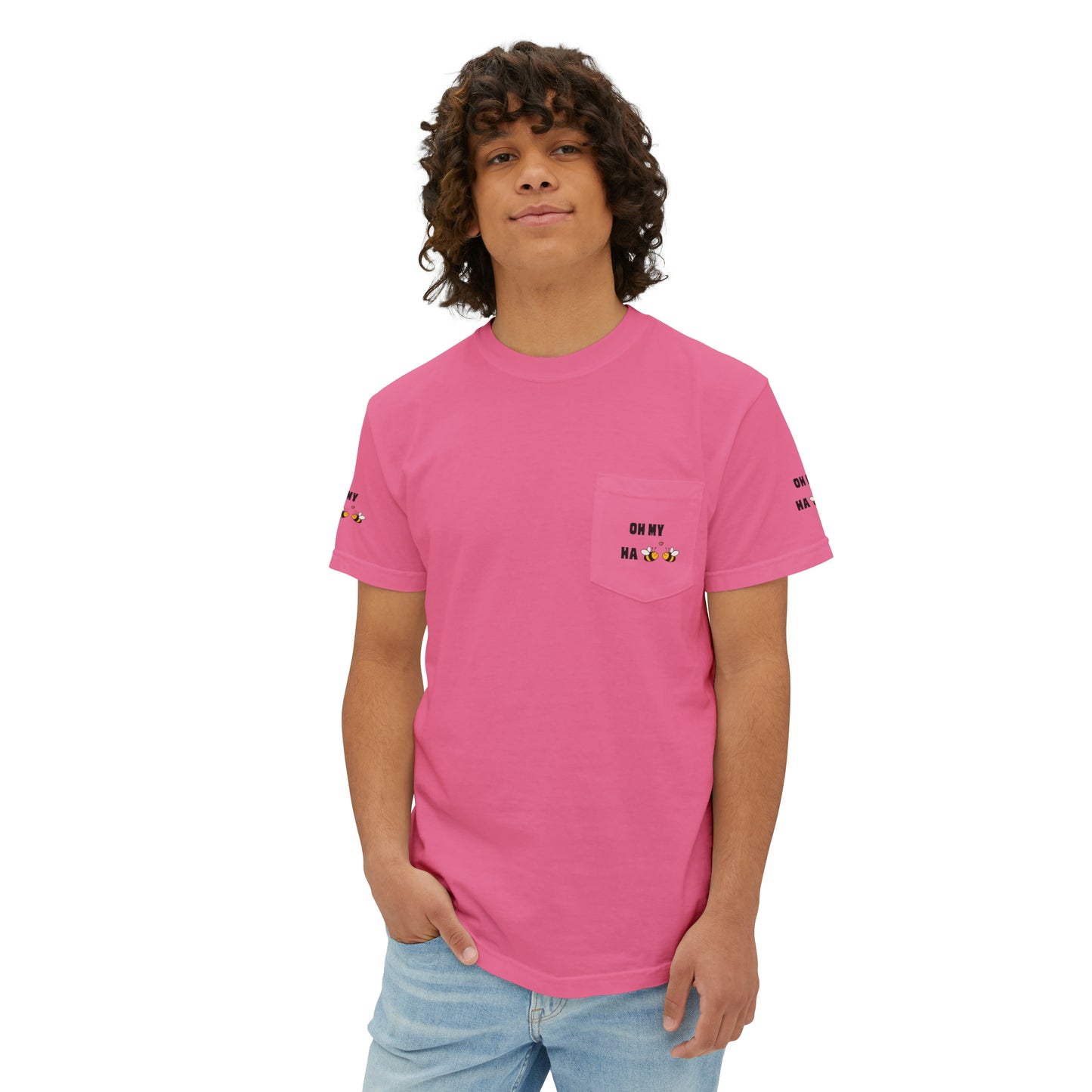 Oh My Ha - Garment-Dyed Pocket T-Shirt - Sober Symphony®
