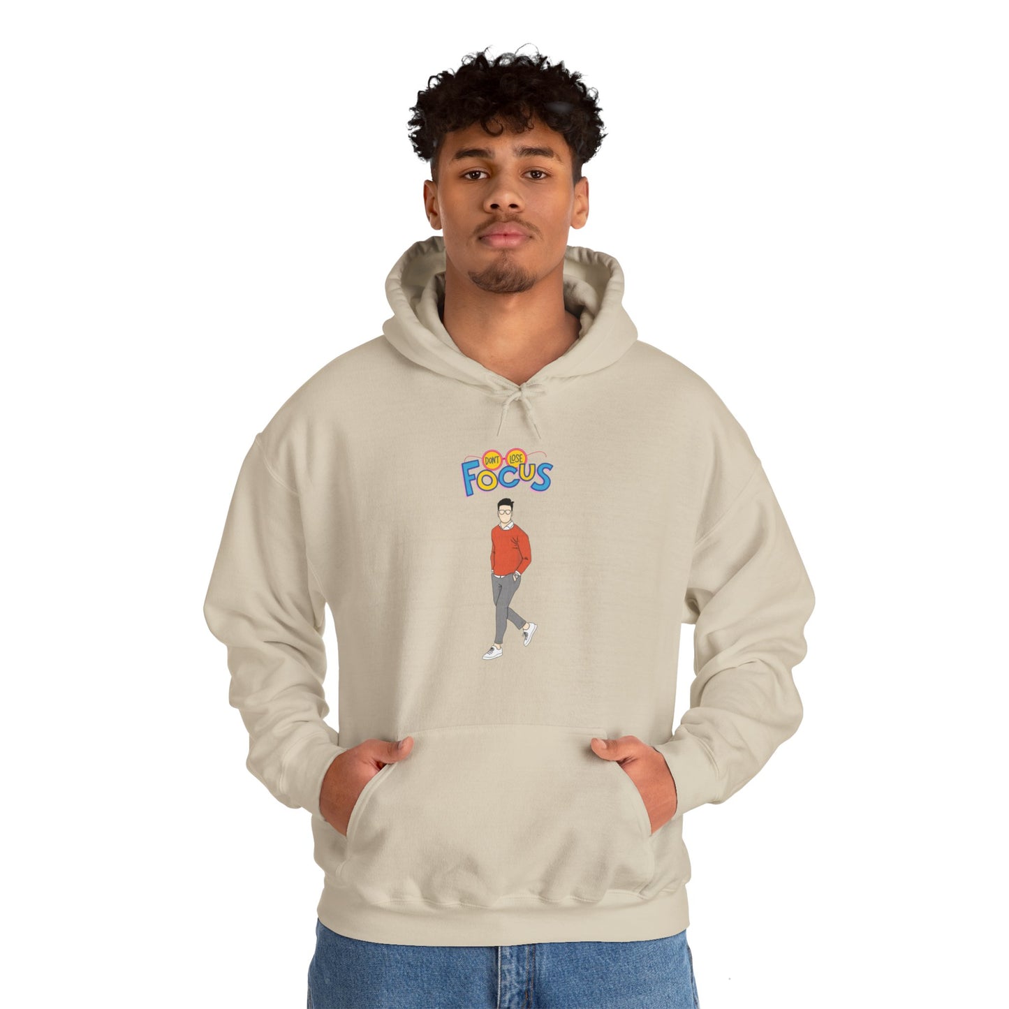 Don't Loose Focus Sober Symphony® - Men Heavy Blend™ Hooded Sweatshirt