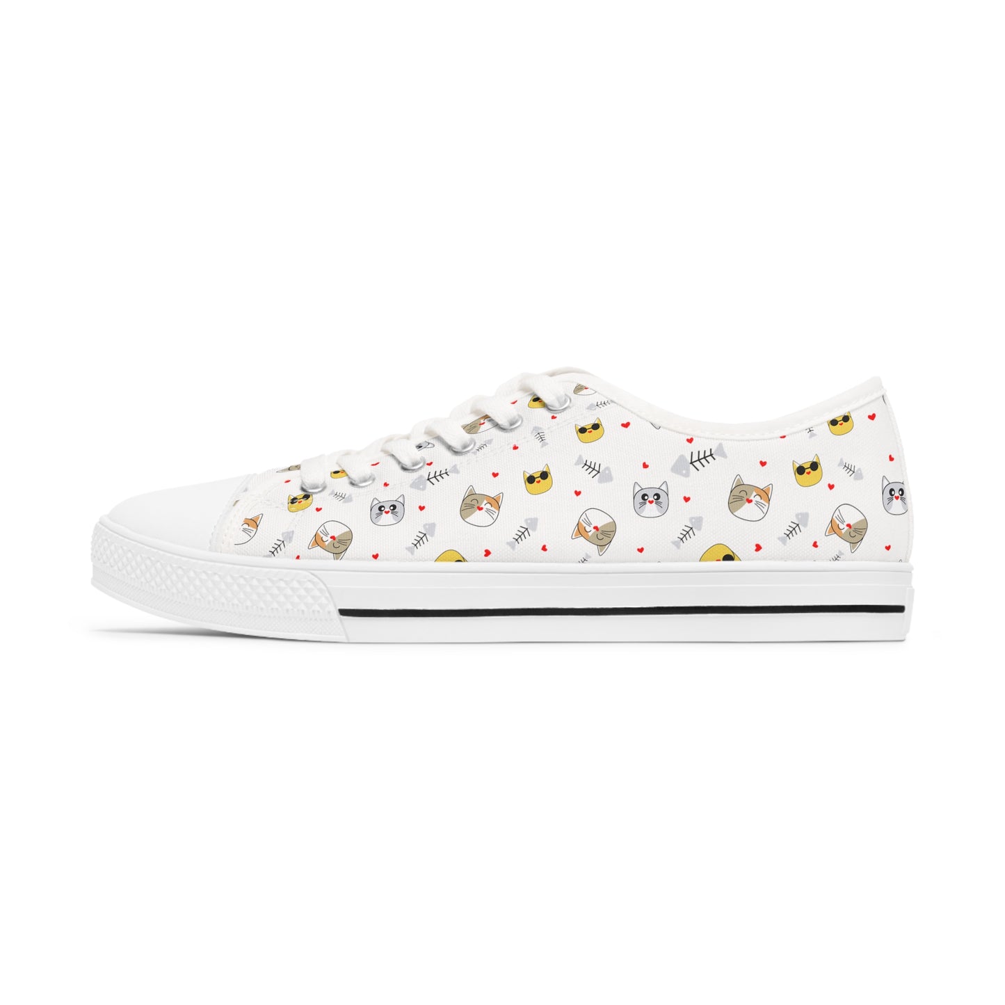 Cats Women's Low Top Sneakers - Sober Symphony®