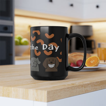 Sober Symphony - Mood of the Day -  Black Ceramic Mug, 15oz