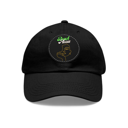Beach Please - Baseball Cap with Leather Patch (Round)