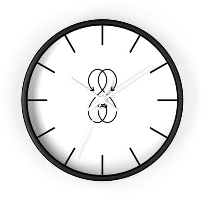 Sober Symphony Black Frame Lines Round Wall Clock