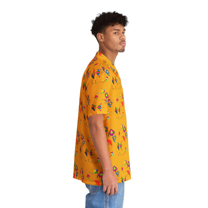 Sober Symphony - Kite Flying Print Men's Hawaiian Shirt