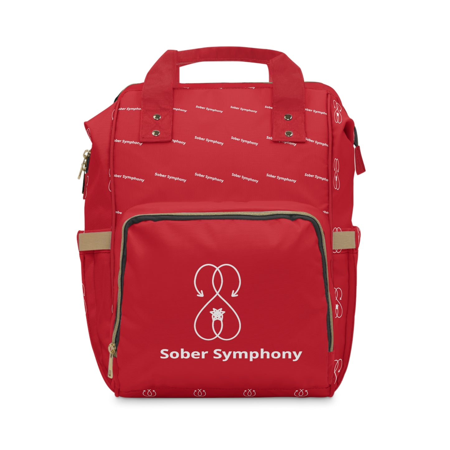 Sober Symphony Red Multifunctional Backpack