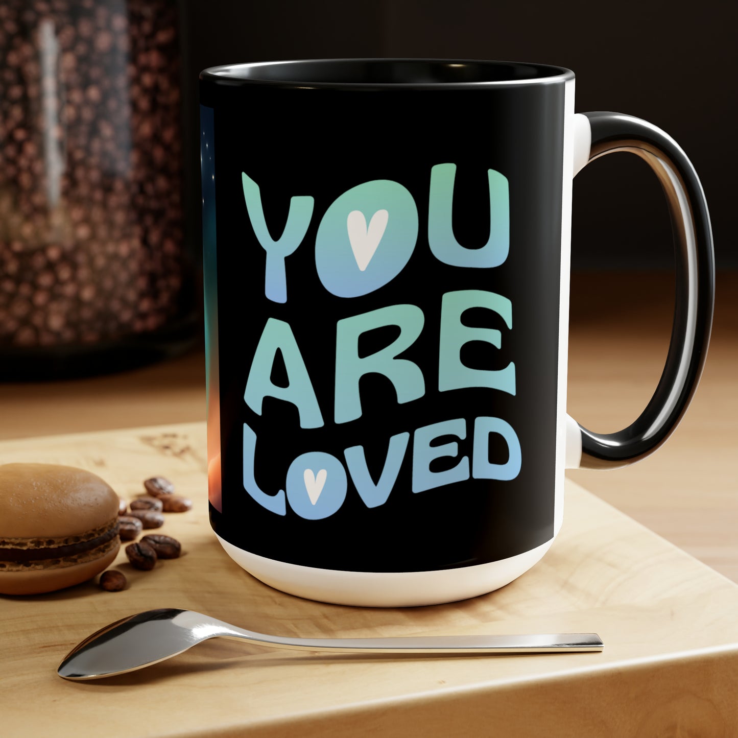 Sober Symphony - You are Loved - Two-Tone Coffee Mugs, 15oz