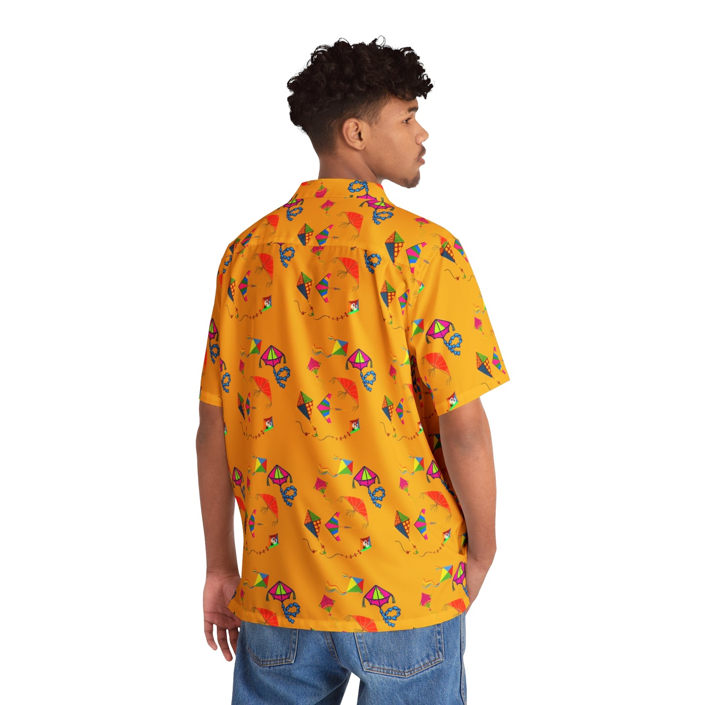 Sober Symphony - Kite Flying Print Men's Hawaiian Shirt