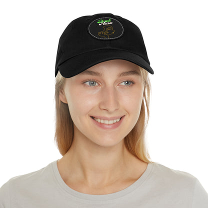 Beach Please - Baseball Cap with Leather Patch (Round)