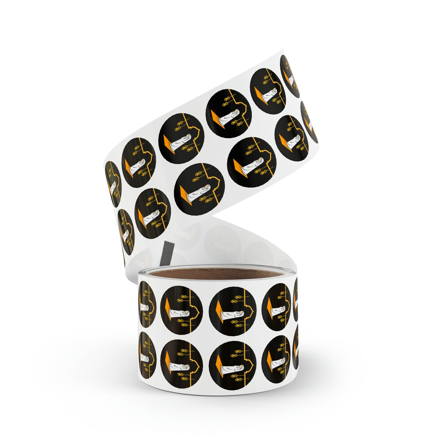 Girl Praying Salah - Round Sticker Label Rolls