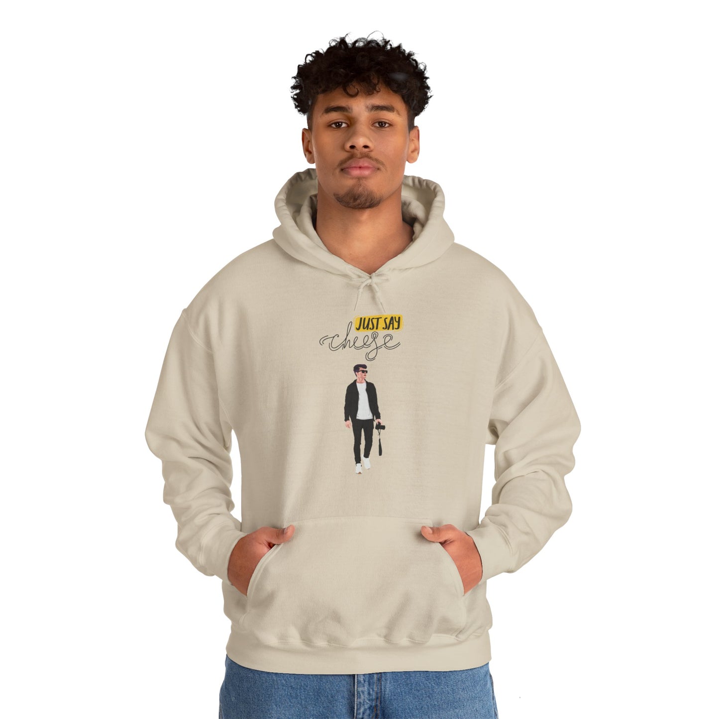 Sober Symphony - Just Say Cheese Men's Heavy Blend™ Hooded Sweatshirt