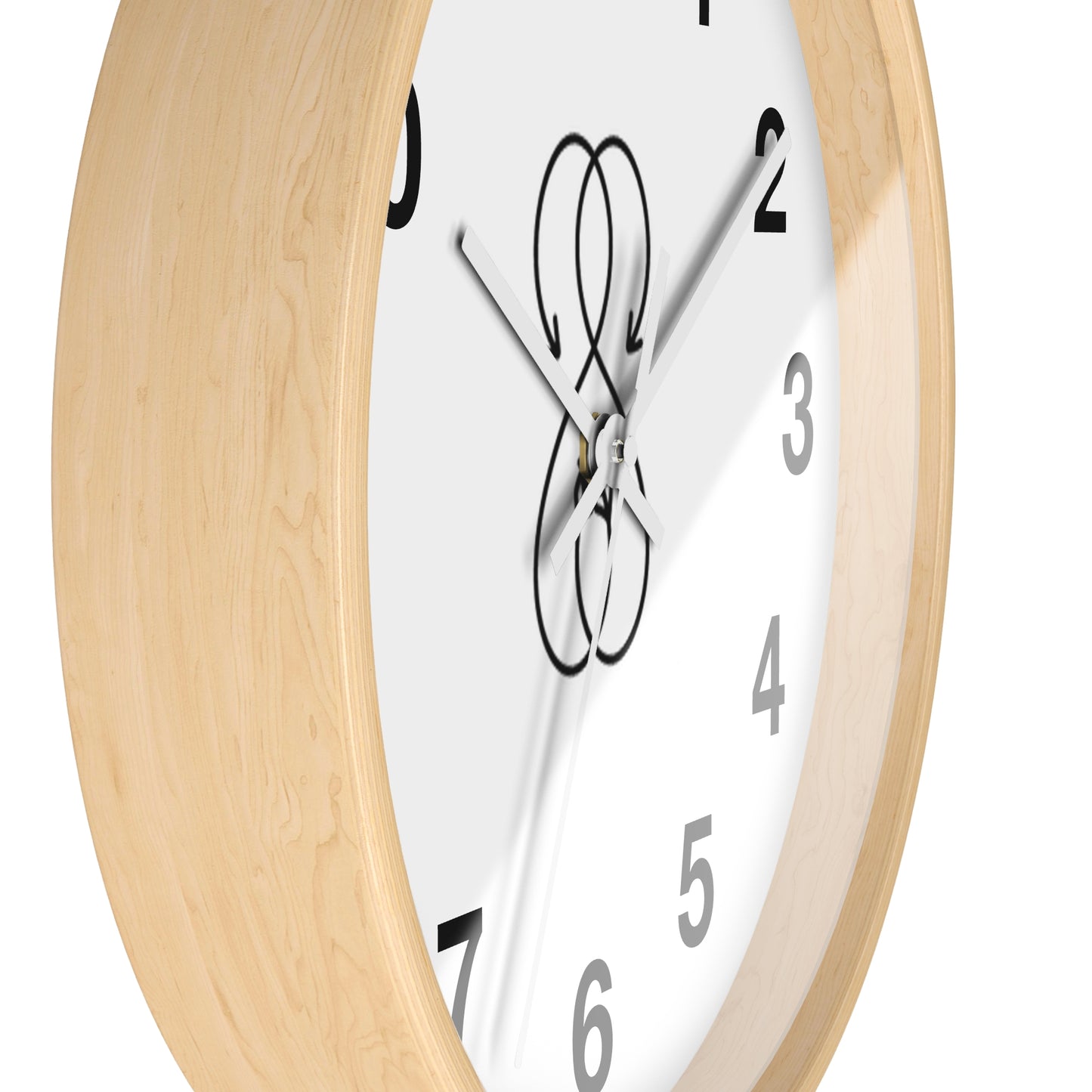 Sober Symphony Wooden Frame Numbered Round Wall Clock