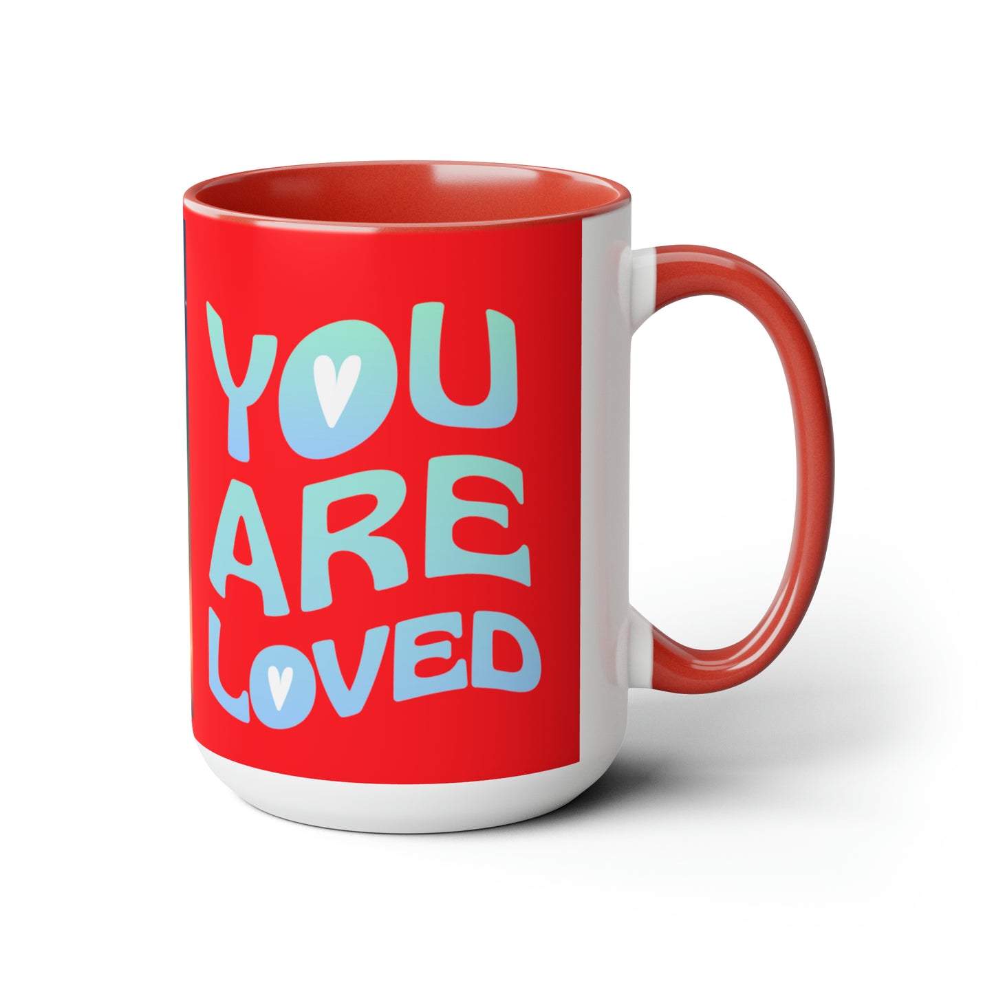 Sober Symphony - You are Loved - Two-Tone Coffee Mugs, 15oz